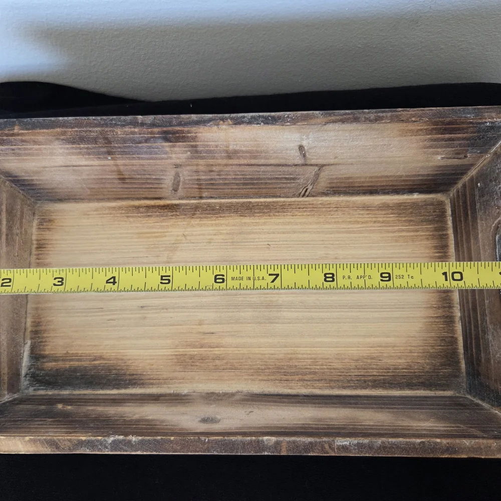 Handcrafted Wooden Bath Vanity Tray - Brown